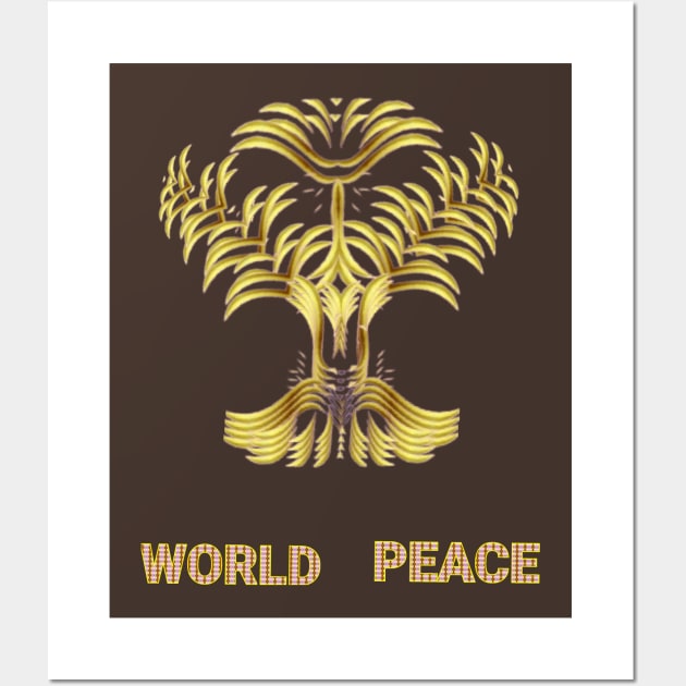 world peace art design. Wall Art by Dilhani